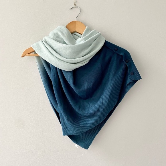 Accessories - Dip-Dye Poncho Scarf